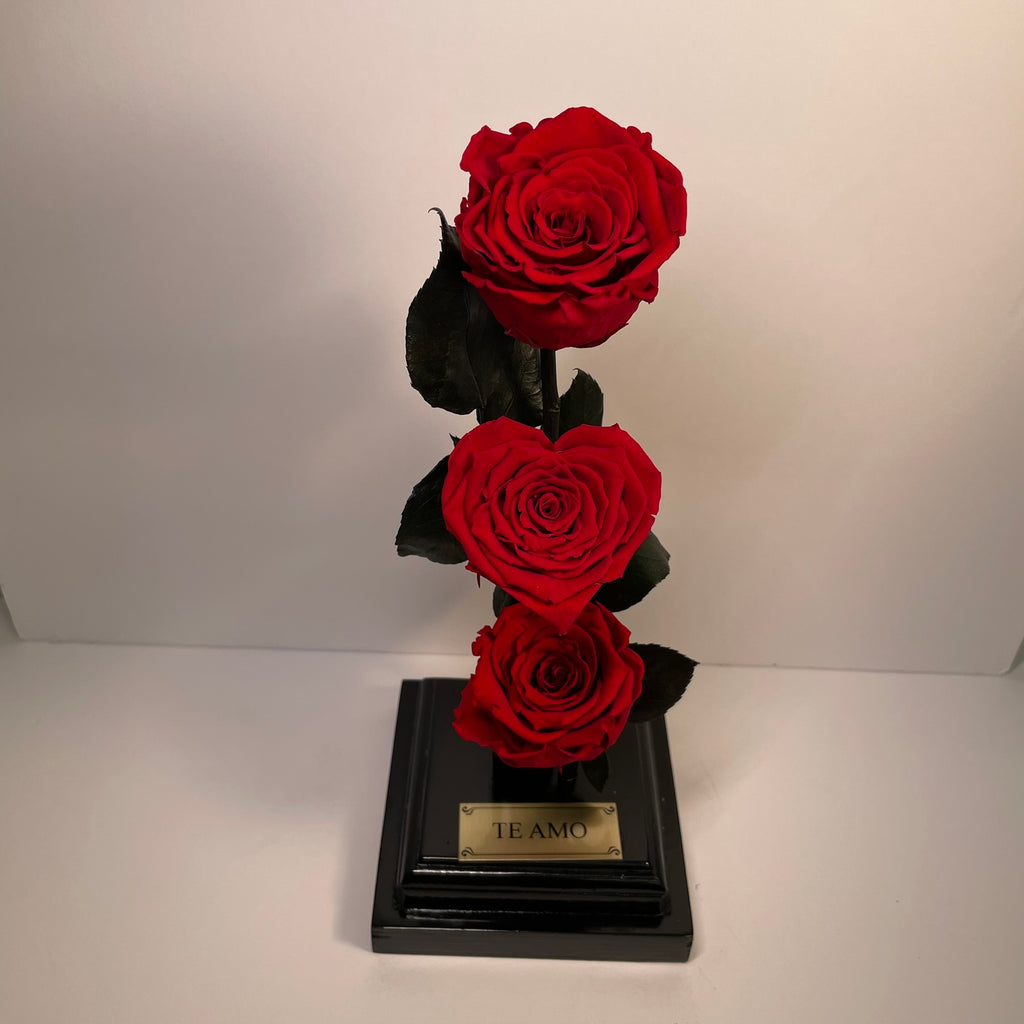 3 rose heart